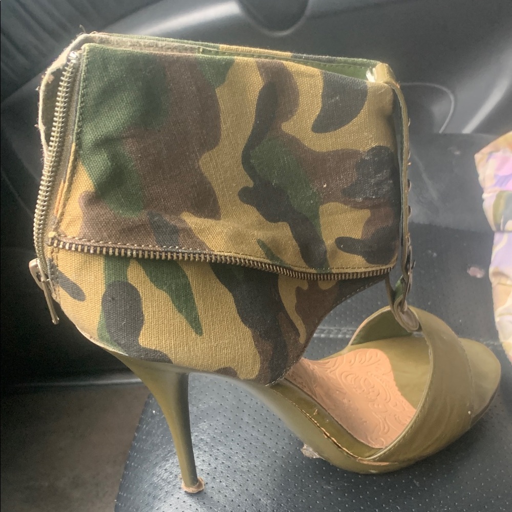 Camouflage High Heel Sandals